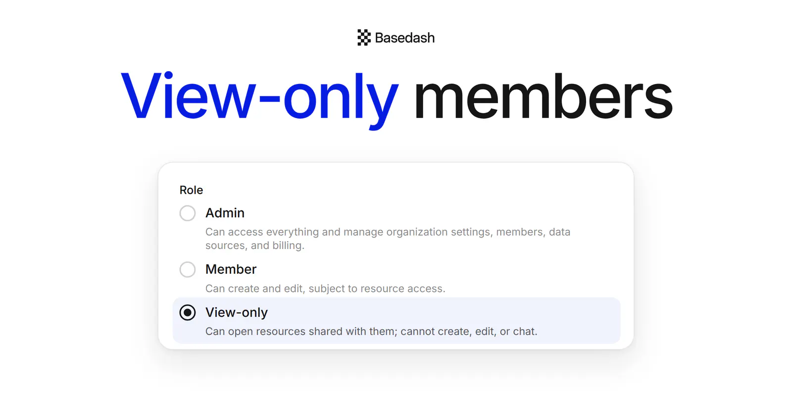 Introducing view-only members in Basedash