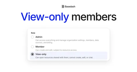 Introducing view-only members in Basedash
