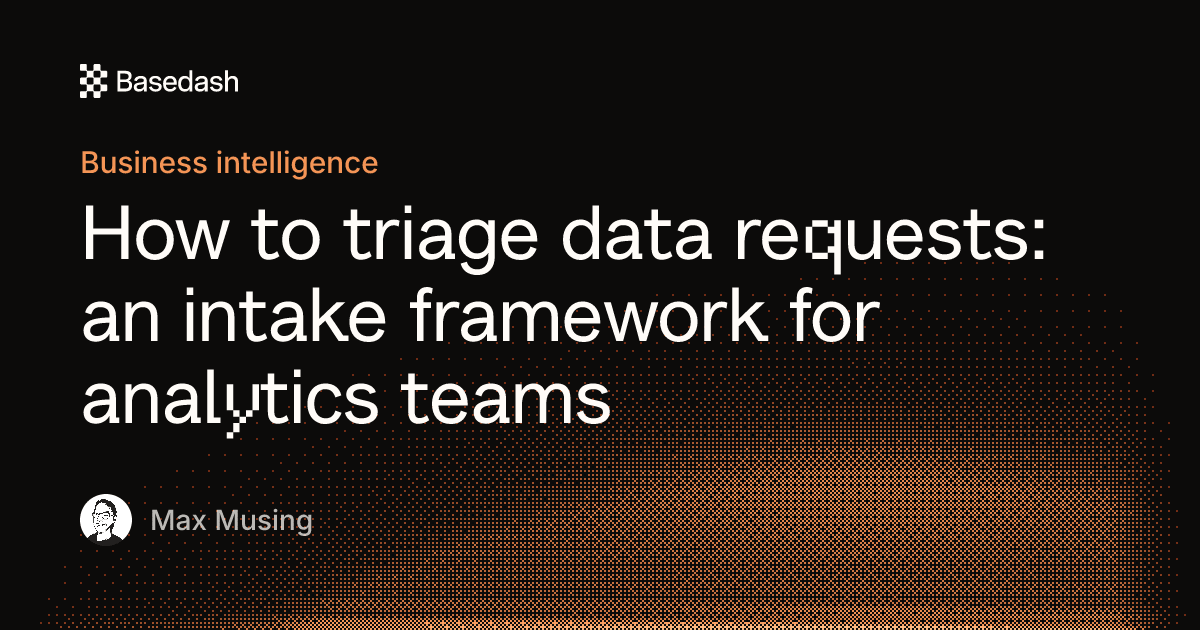 Data request triage: an intake framework | Basedash