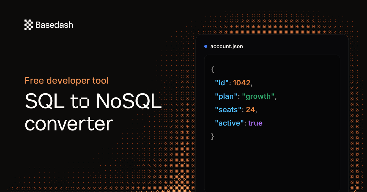 Nosql Output Free online SQL to NoSQL converter — MongoDB, DynamoDB, Firestore ...